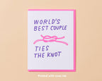 Ties the Knot Wedding Letterpress Greeting Card