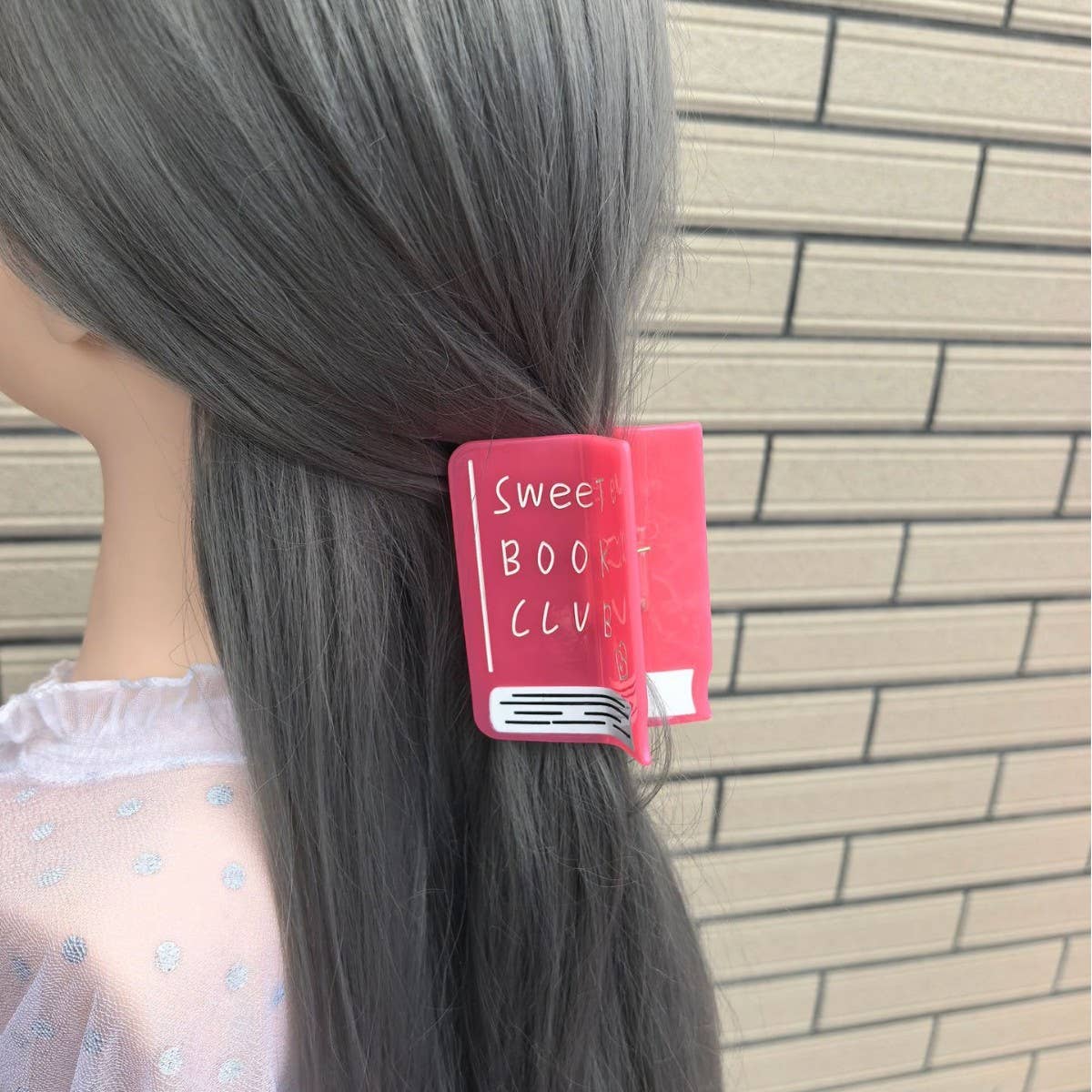 “Sweet Book Club”  Book Hair Claw Clip