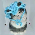 Crochet Blueberry Hat - Cat Bonnet - Pet Hat