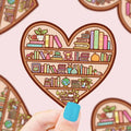 heart bookshelf sticker