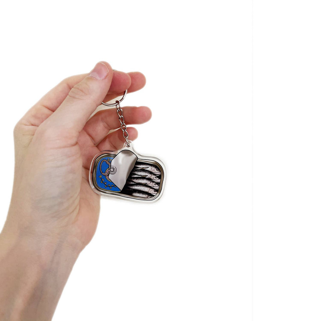 Retro Tinned Fish Sardine Keychain