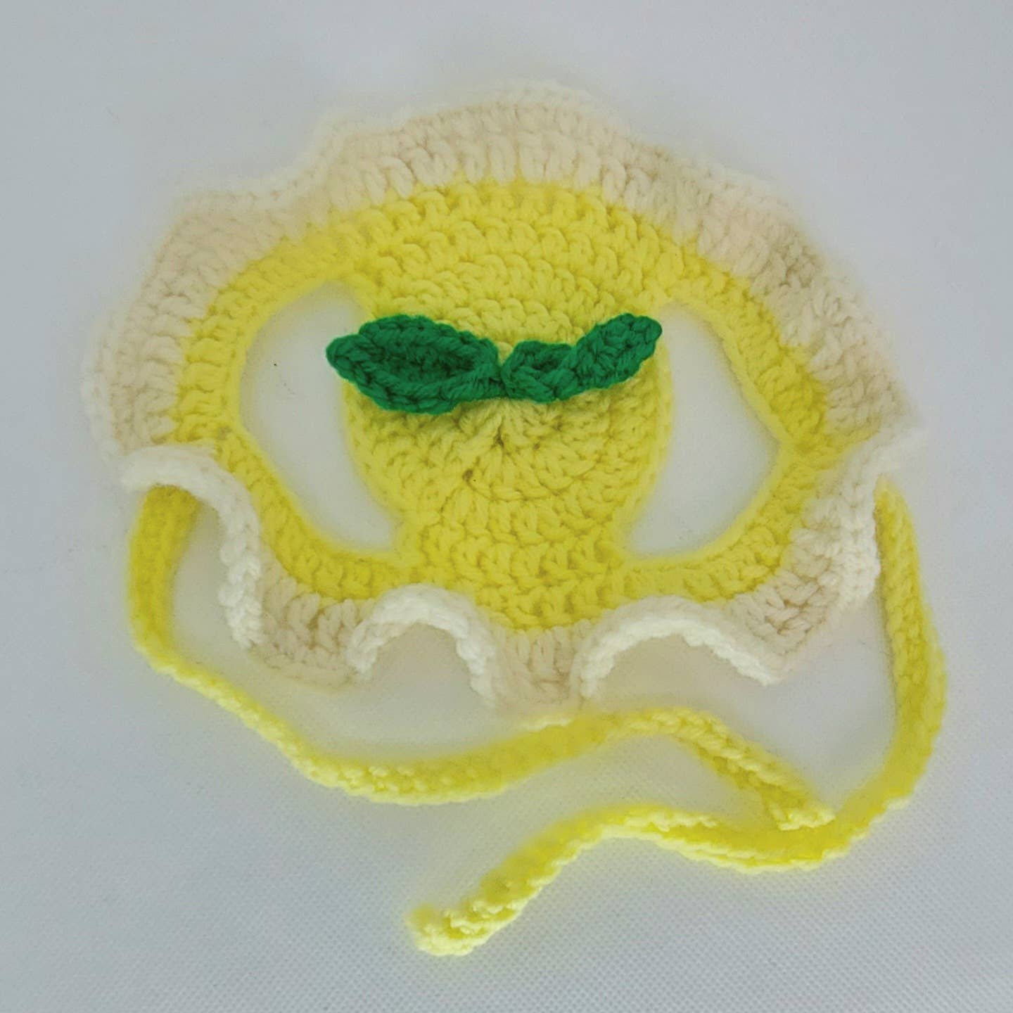Crochet Lemon Hat - Cat Bonnet - Pet Hat