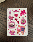 Pink Nostalgia Y2K Sticker Sheet