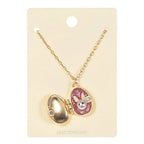 Enamel Easter Egg Locket Pendant Necklace
