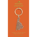 Glitter Keychain - State - VIRGINIA