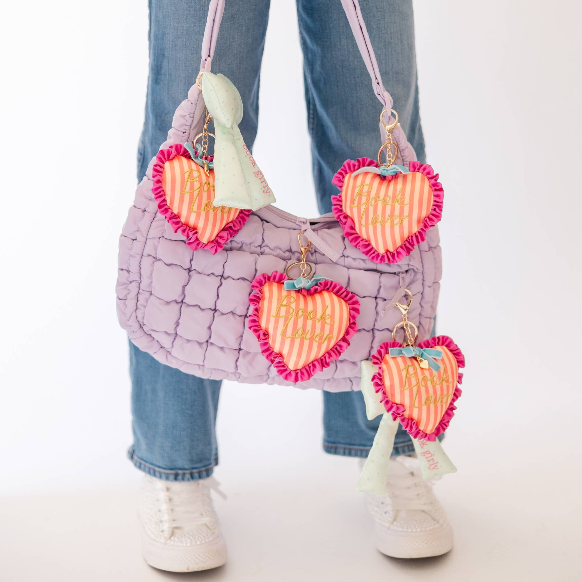 Book Lover Heart Bag Charm