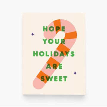 Holiday Candy Cane Greeting Card