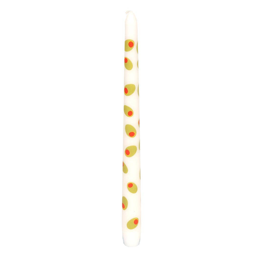 Olive Taper Dinner Candles