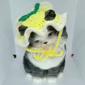 Crochet Lemon Hat - Cat Bonnet - Pet Hat