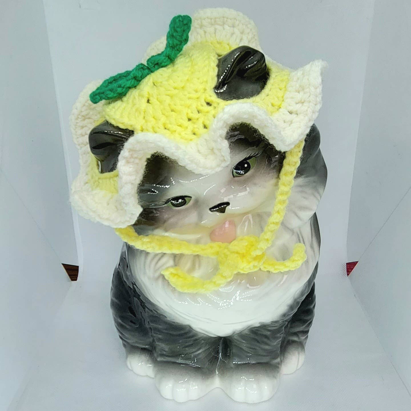 Crochet Lemon Hat - Cat Bonnet - Pet Hat