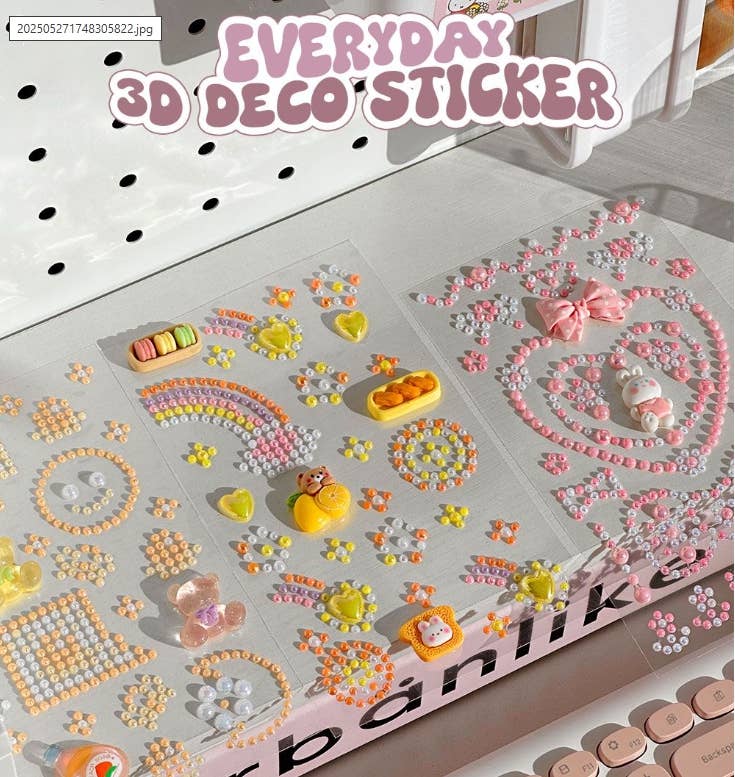 Everyday 3D Epoxy Deco Stickers– Cute Jelly Bead Style