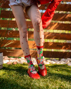 Lucky Ladybug Sheer Crew Sock