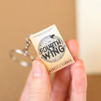 Handmade Mini Fourth Wing Book Keychain By Rebecca Yarros