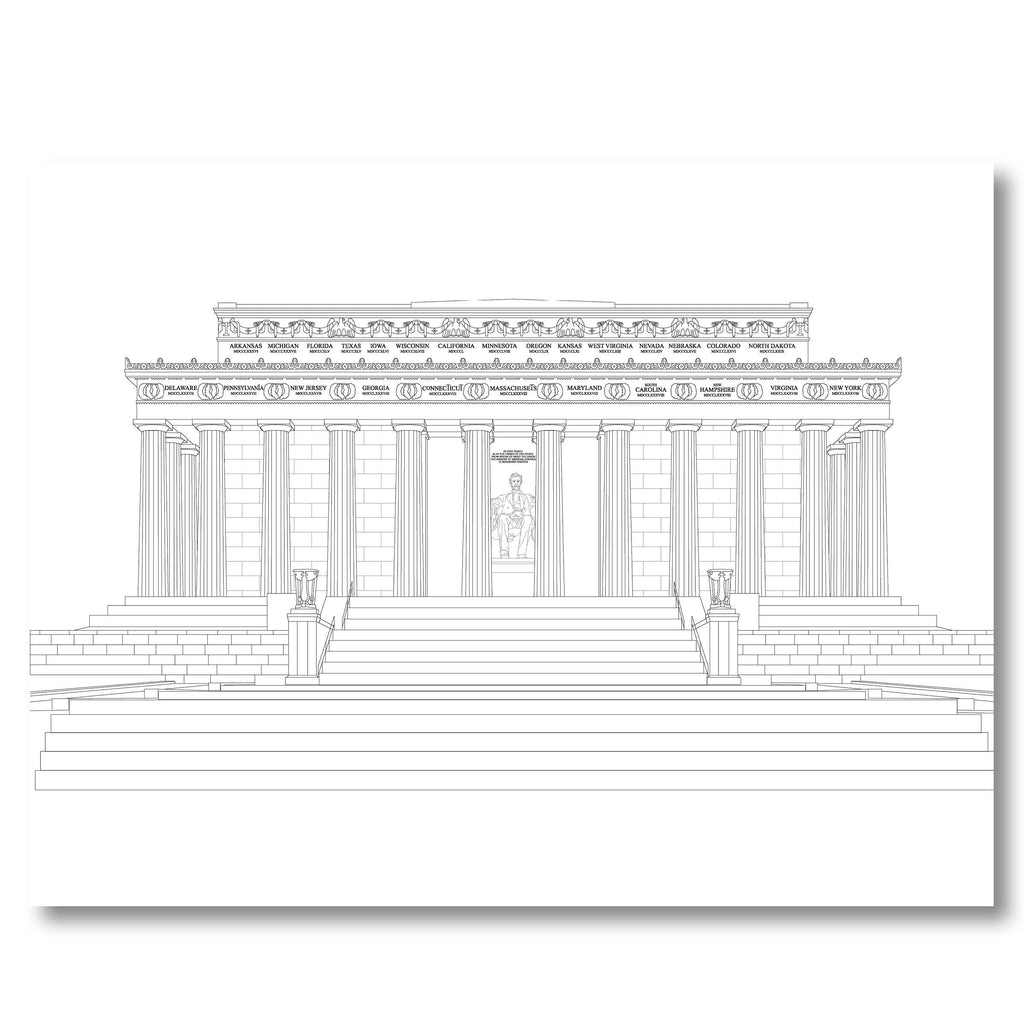 Color Washington DC coloring book
