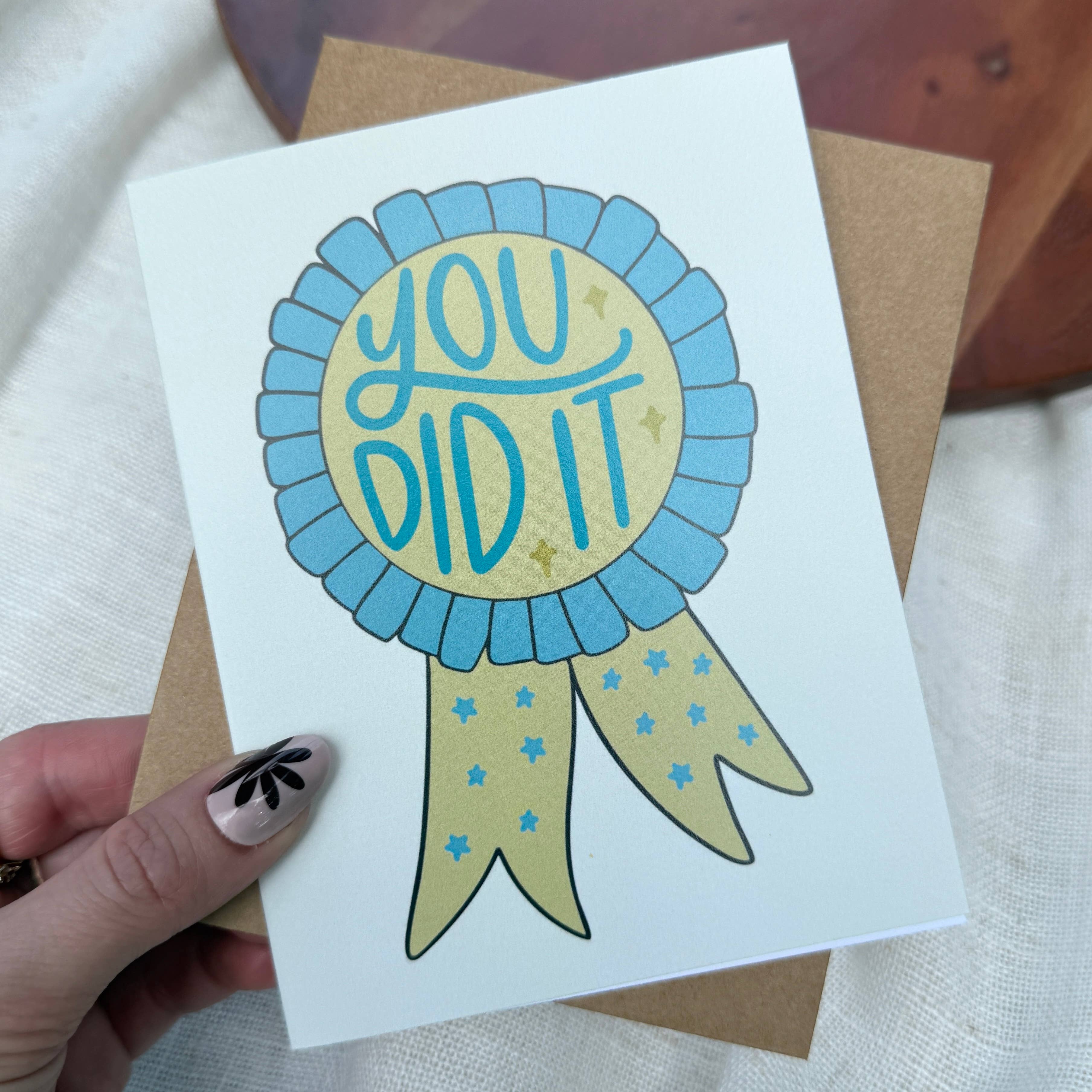 "You did it" Congratulations Ribbon Card