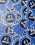 #1 Artist Blue Ribbon Sticker