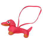 Faux Leather Dachshund Dog Bag Charm