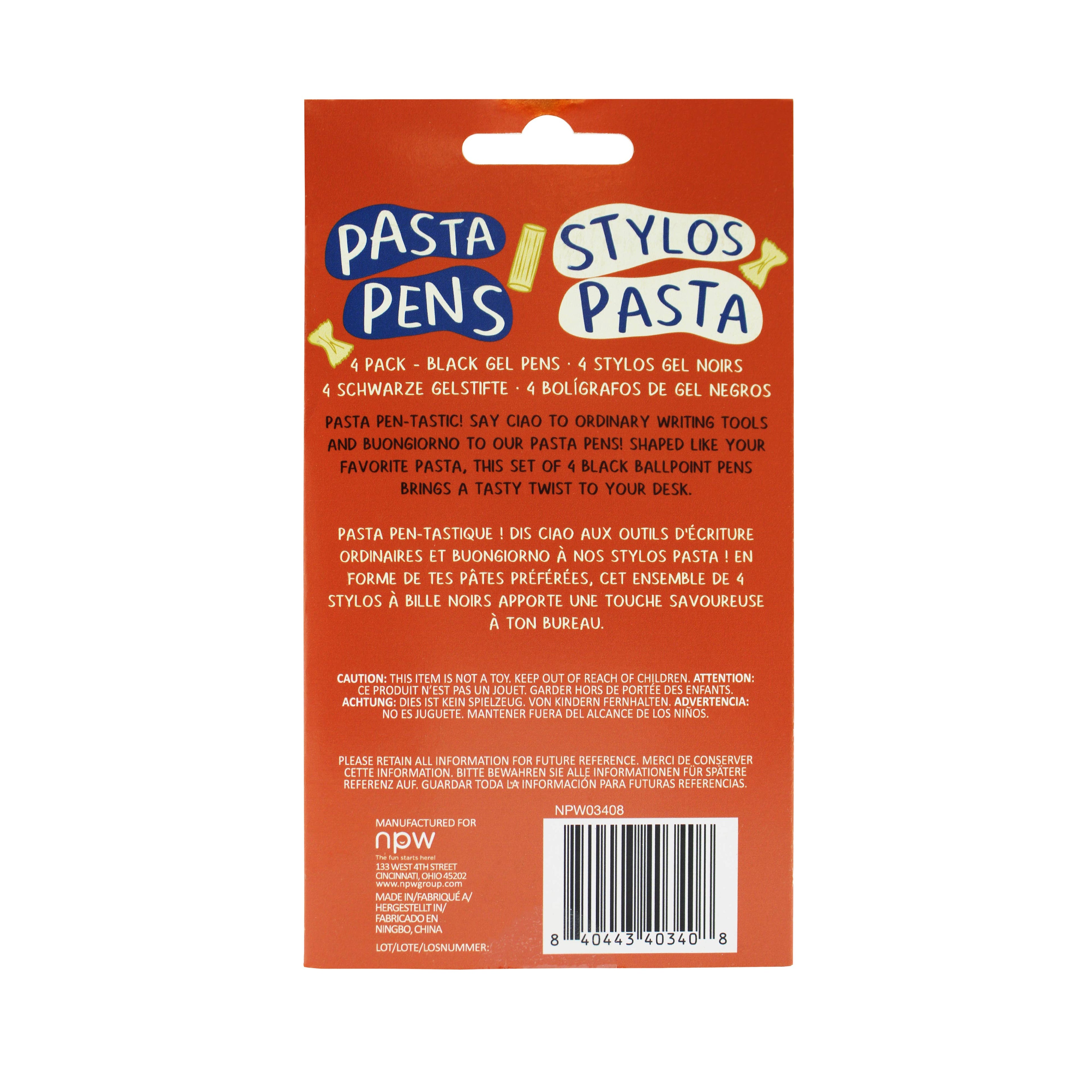 Pasta Pens - 4 Pack