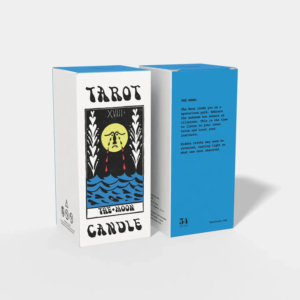 NEW: Tarot The Moon Candle - 6" Tall & 60 Hr Burn, Scented