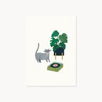 Dwell Mid-Century Gold Foil Green Flocking Greeting Card