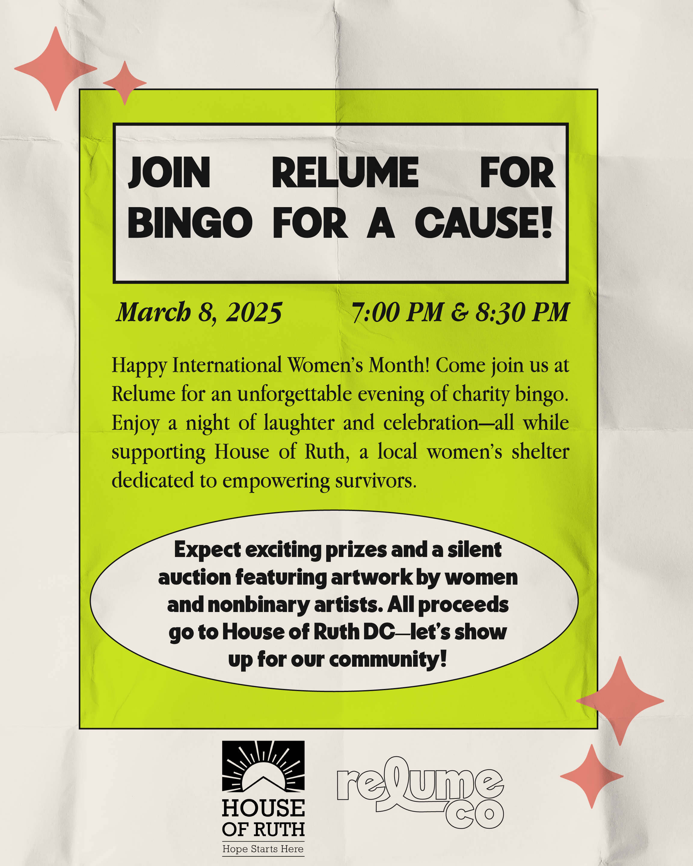 Charity Bingo Night at Relume