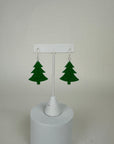 Green Xmas Trees - Holiday Earrings