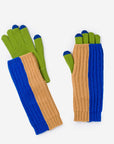 Chunky Colorblock 2-in-1 Gloves - Cobalt