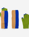 Chunky Colorblock 2-in-1 Gloves - Cobalt