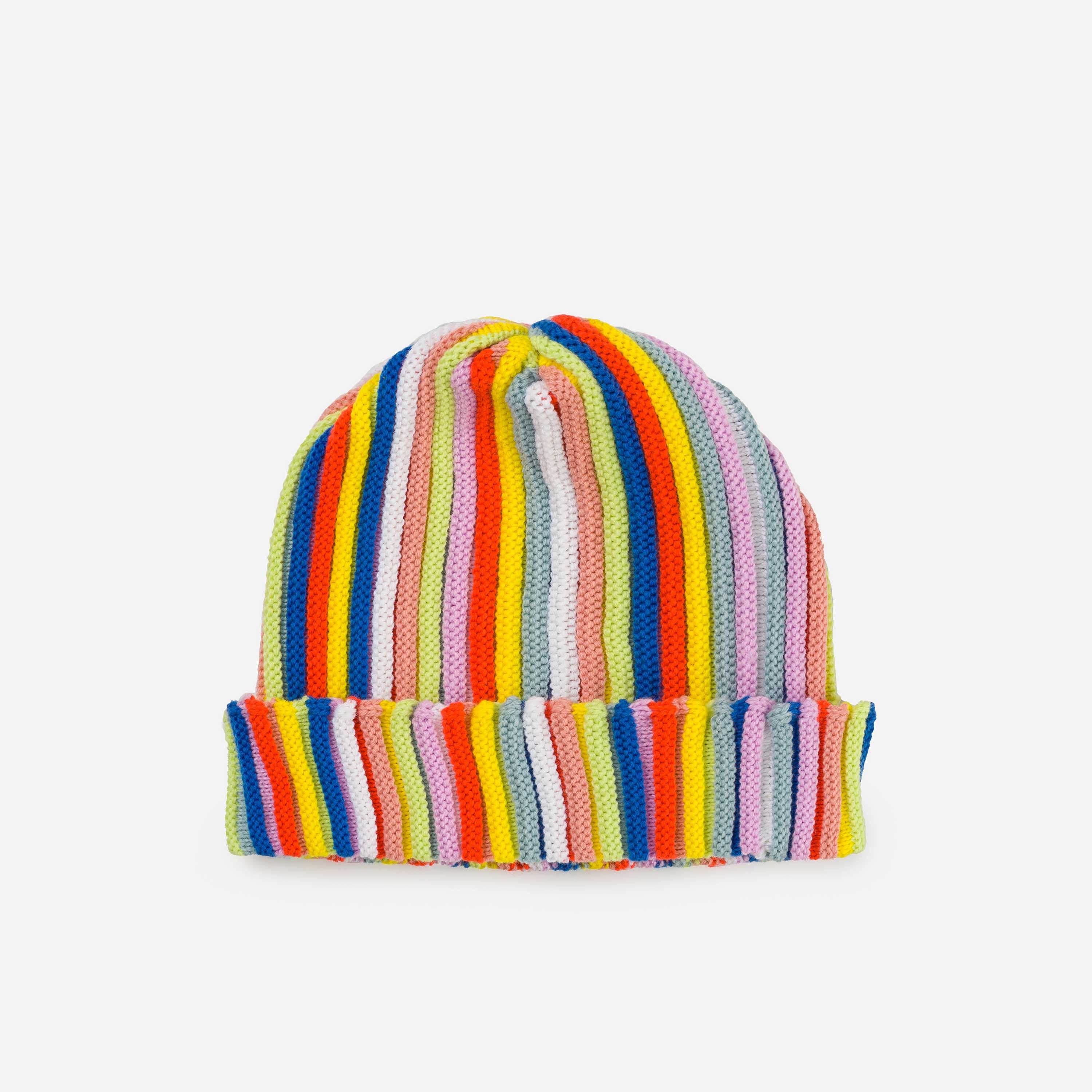 Circus Stripe Beanie - Rainbow