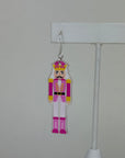 Pink Nutcracker - Holiday Earrings