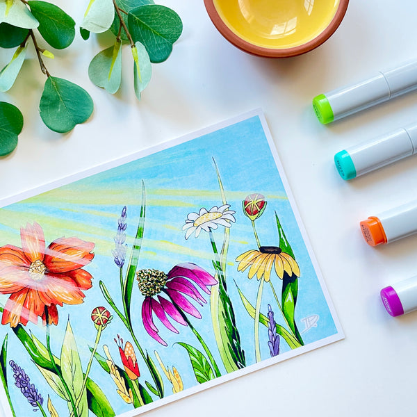Wildflowers of Capitol Hill Pop Art 5x7