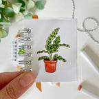 Handmade Mini Houseplant Notebook/Sketchbook