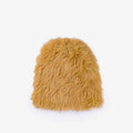 Faux Fur Knit Beanie - Camel