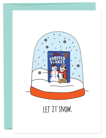 Let It Snow - Frosted Flakes Greeting Card