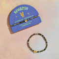 Scorpio Mini Zodiac Crystal Bracelet- 4mm Crystal Beads