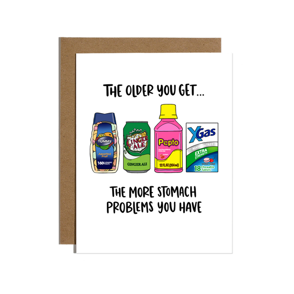 Stomach Problems Birthday Card