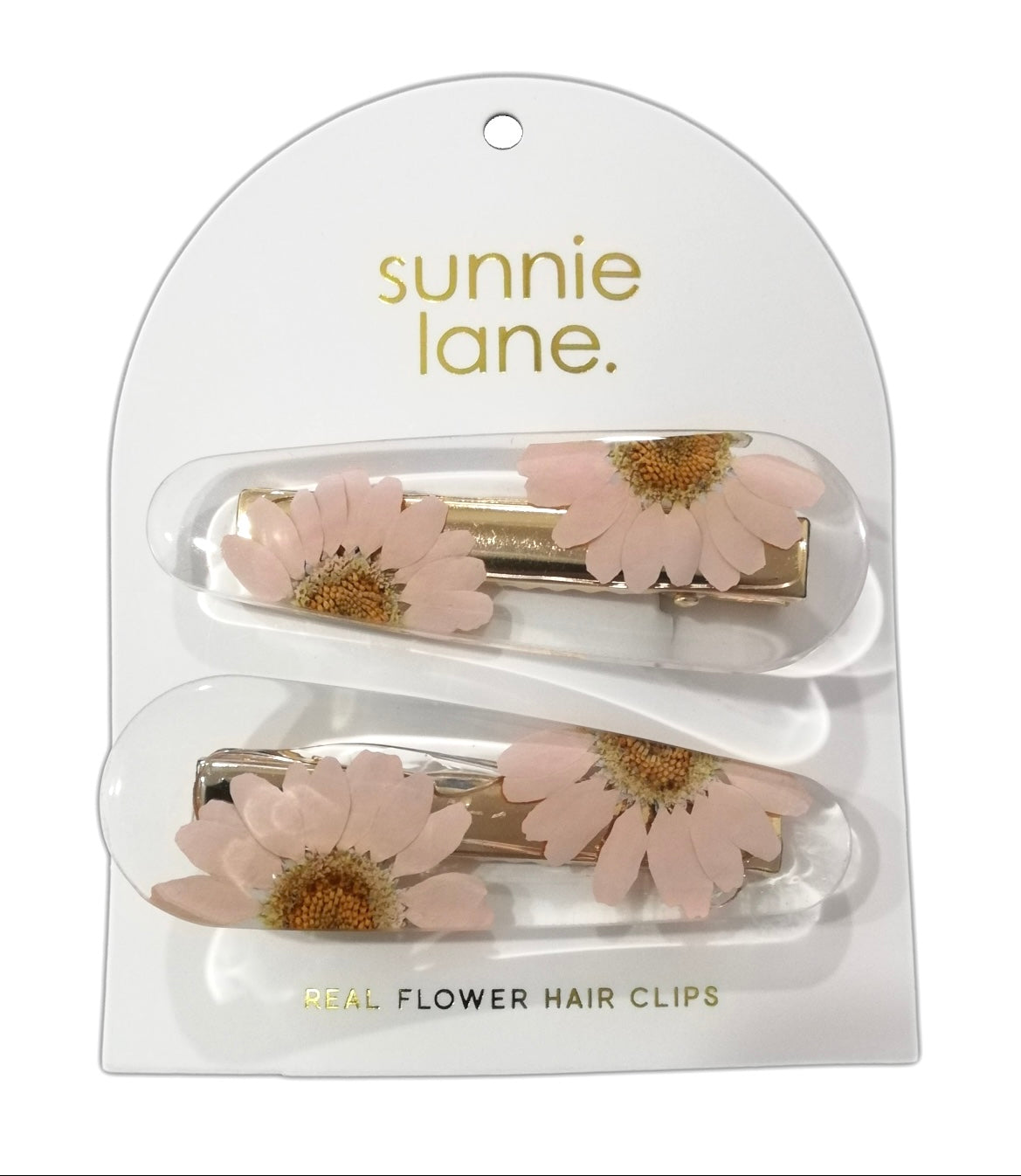 Light Pink Daisy Pressed Flower Hair Clip