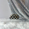 Black & White Checker Claw Hair Clip (Medium)