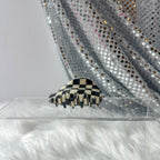 Black & White Checker Claw Hair Clip (Medium)
