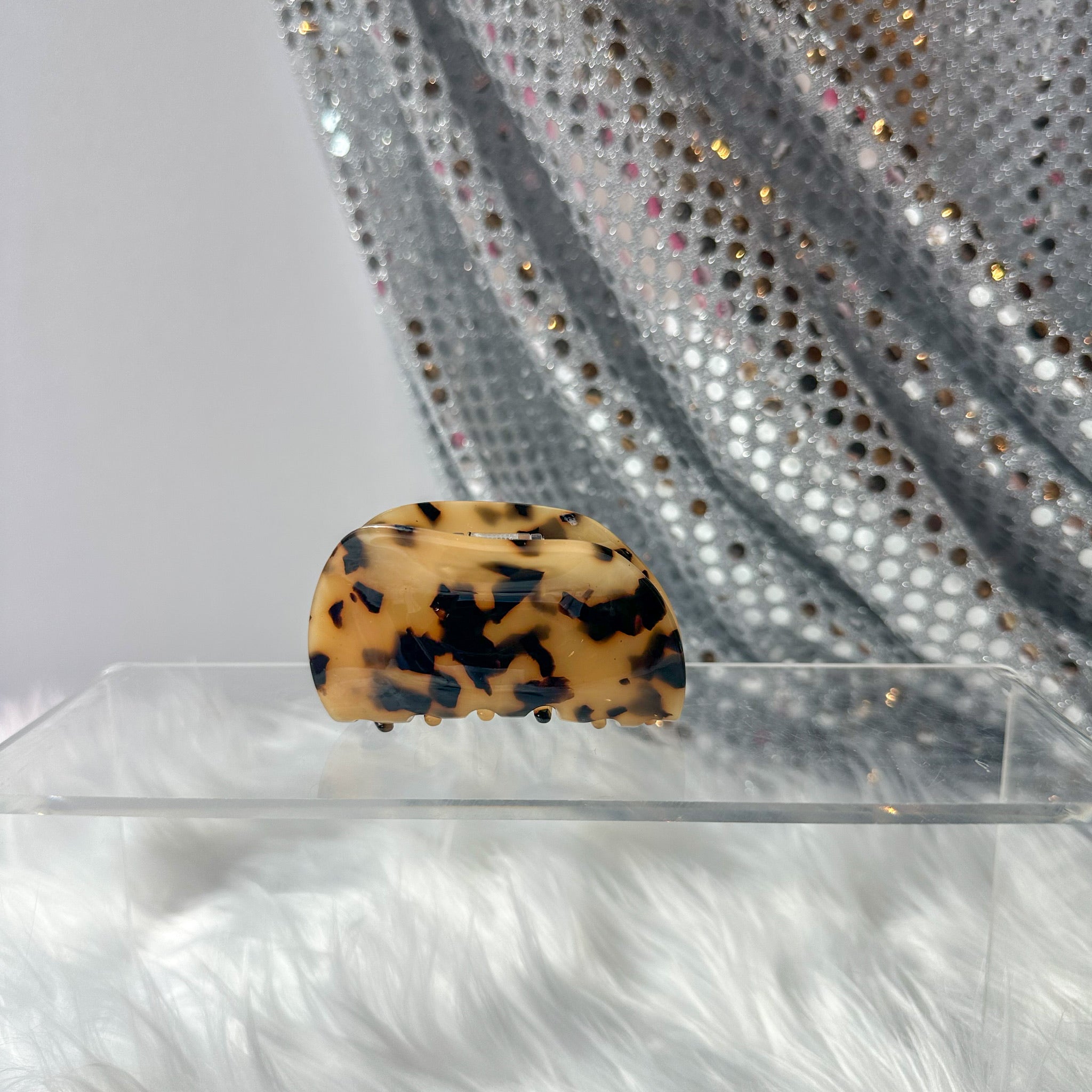 Tan Tortoise Shell Claw Hair Clip (Medium)