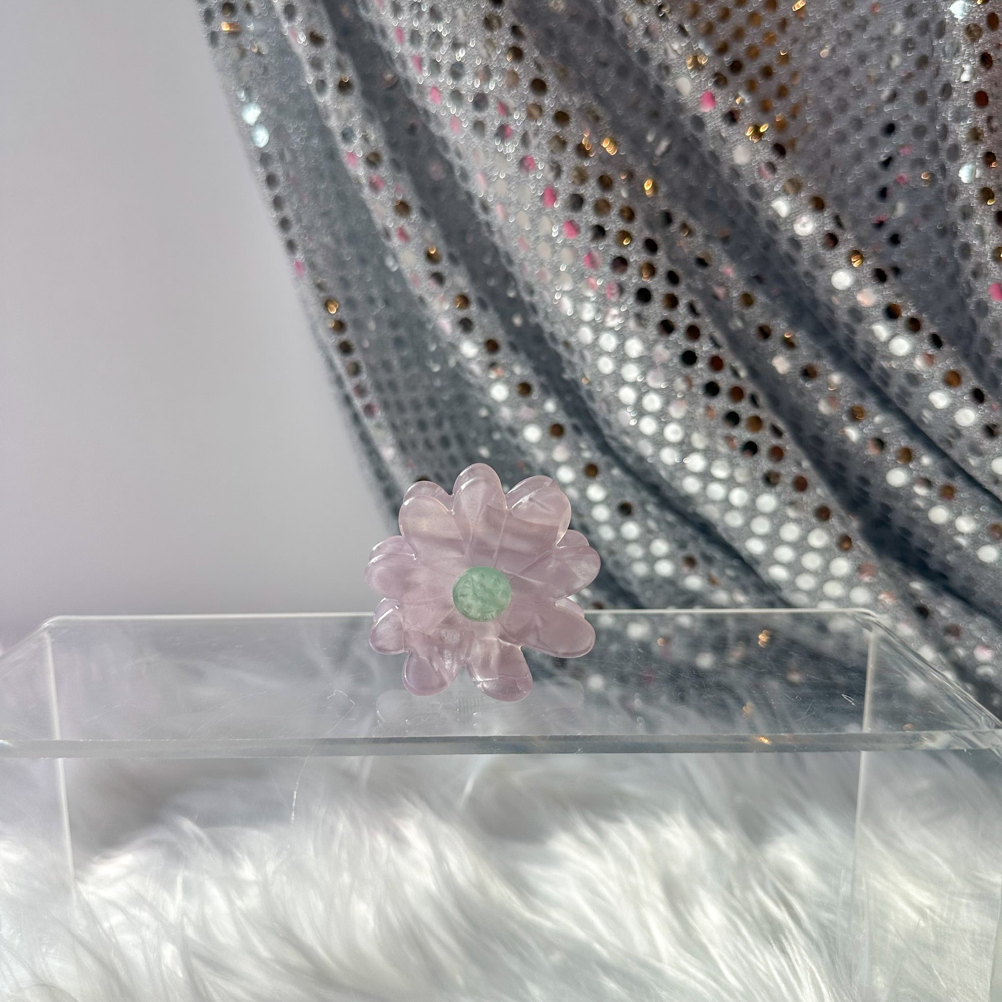 Lavender Flower Claw Hair Clip (medium)