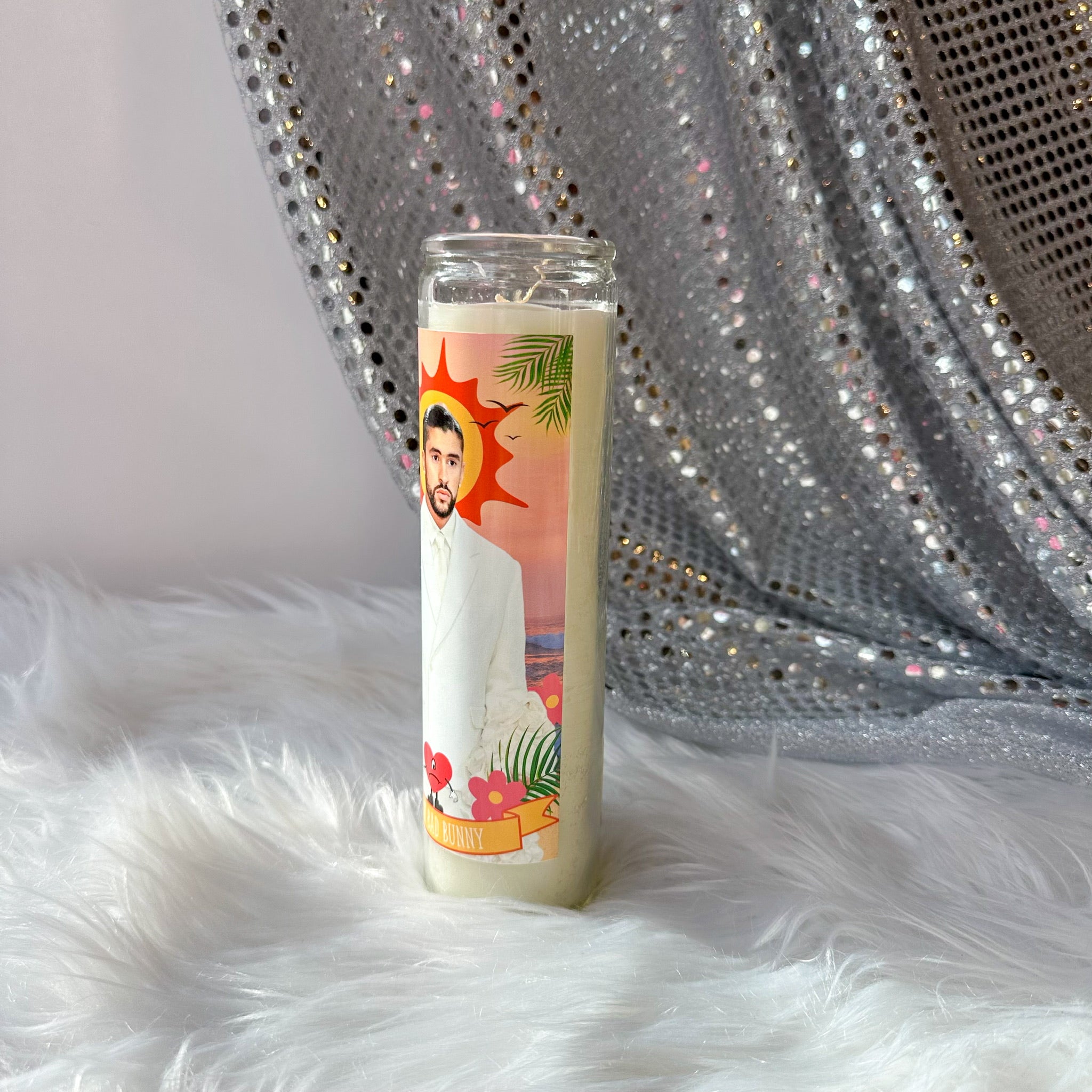 Bad Bunny Altar Prayer Candle