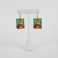 Enamel Charm Hook -- art sunflowers van gogh
