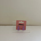 Resin Hoops - Purple plaid