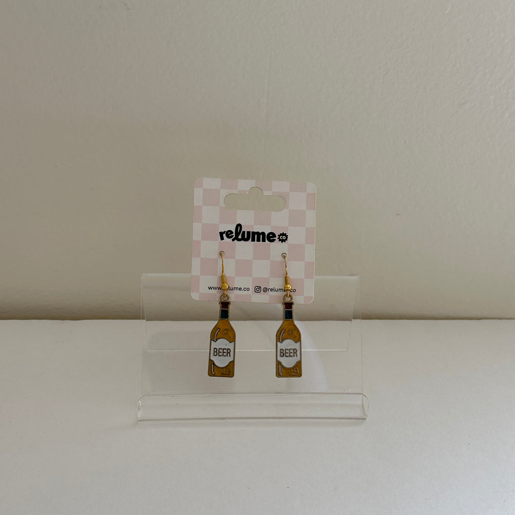 Enamel Charm Hook -- beer bottle