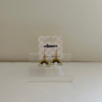 Enamel Charm Hook -- rainbow yellow/purple/green