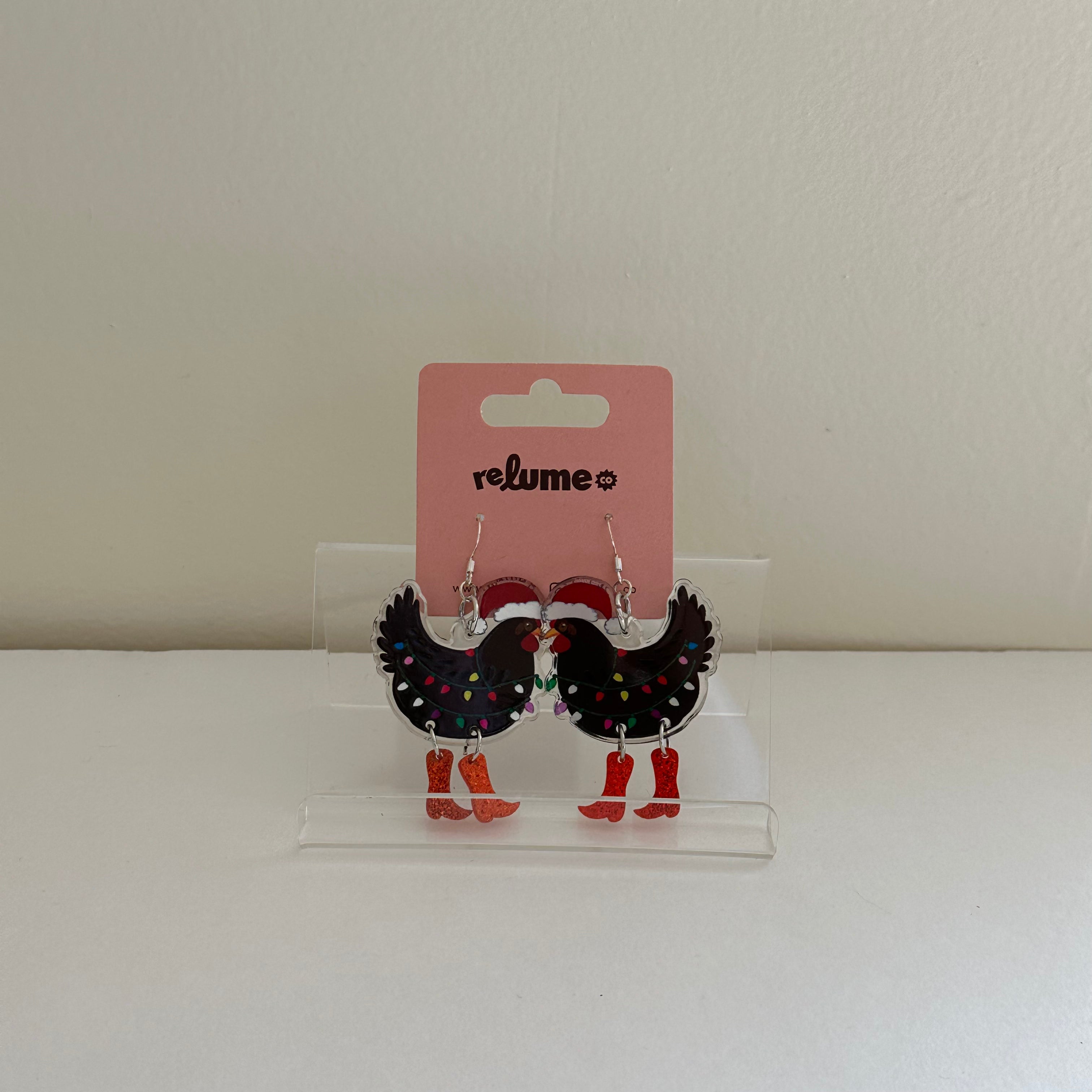Seasonal Christmas -- black chickens