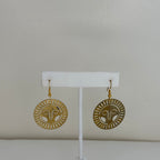 Gold Charm Hook -- suns with face