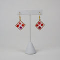 Pressed Flower Hook -- small pink diamond
