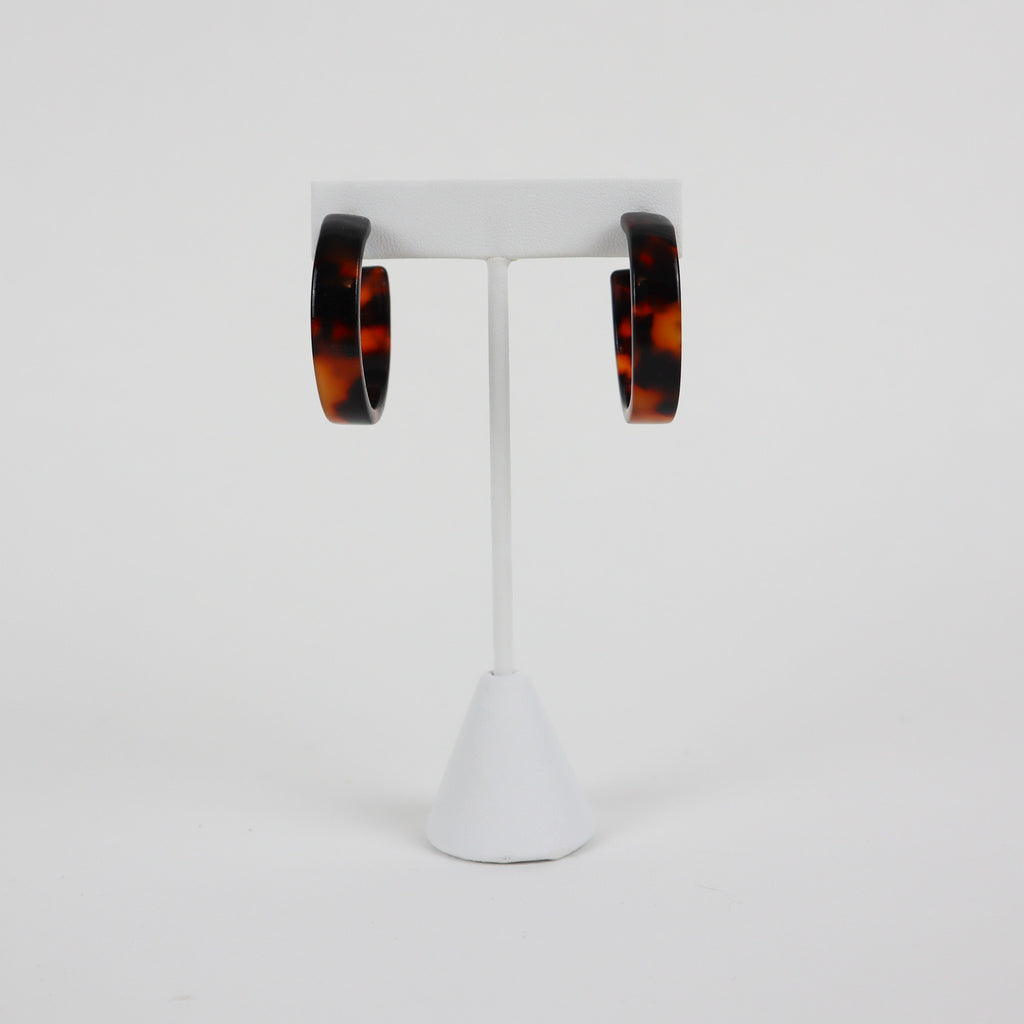 Resin Hoops - Brown tortoise